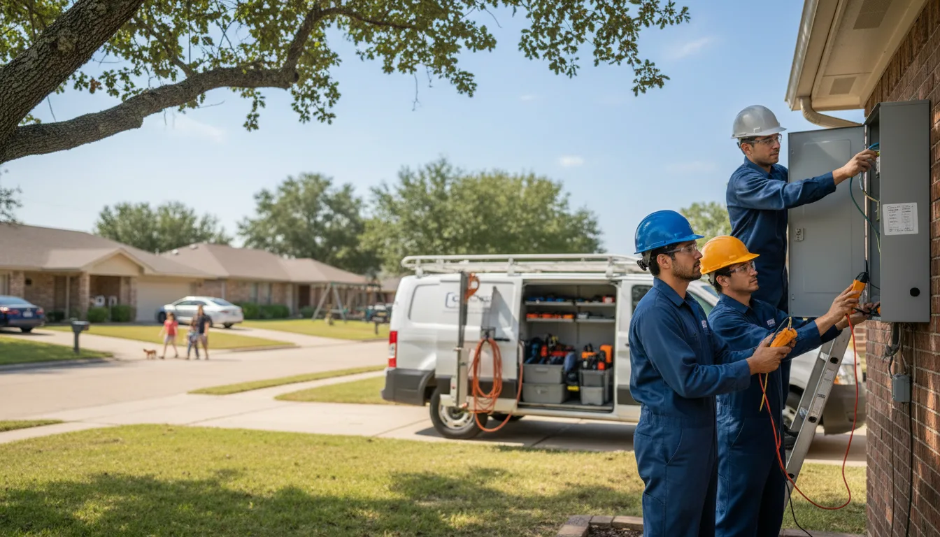 Certified electrician providing emergency electrical services in Saffell, AR